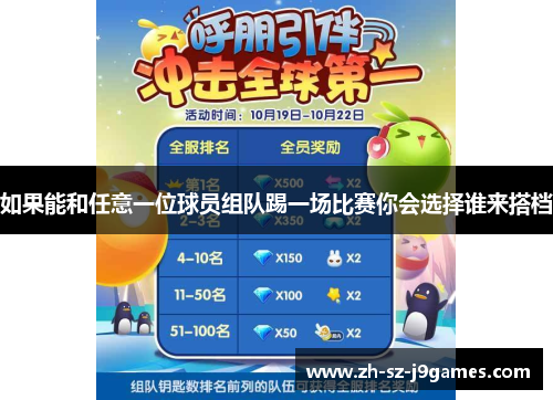 如果能和任意一位球员组队踢一场比赛你会选择谁来搭档 如果能和任意一位球员组队踢一场比赛你会选择谁来搭档